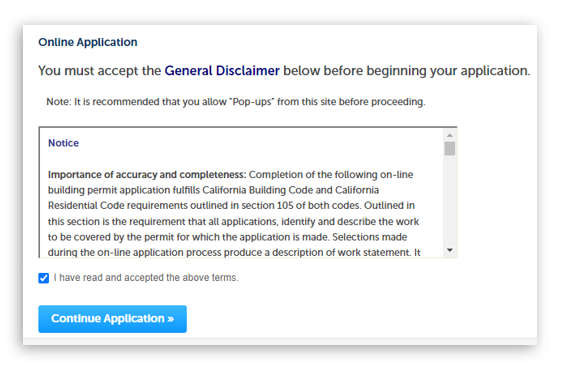 online building permit application form
